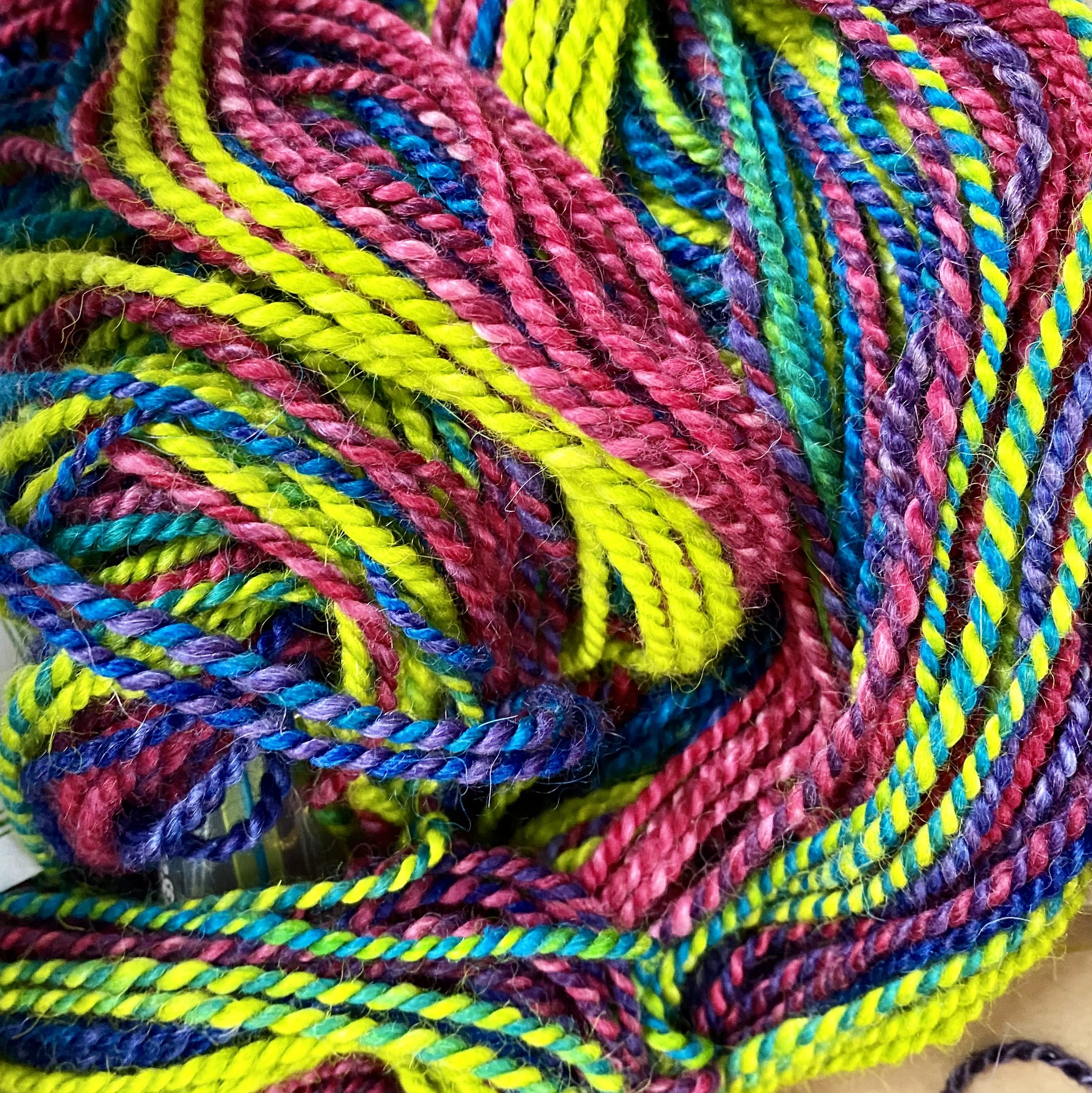 colourful handspun yarn